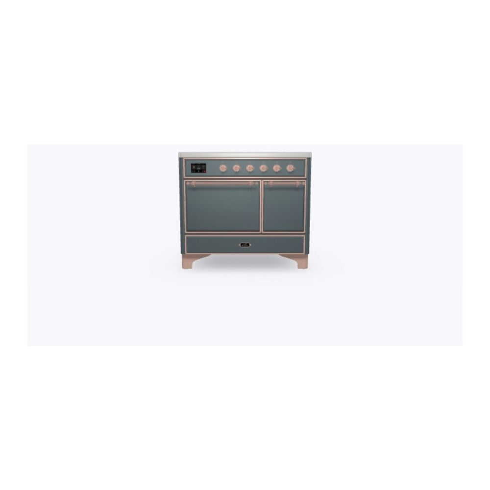 ILVE Majestic II 40 inch Solid Door Induction Range Copper Blue Grey