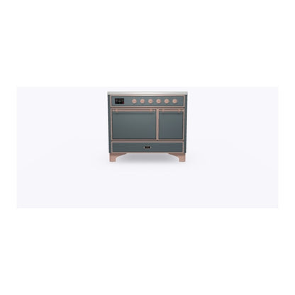 ILVE Majestic II 40 inch Solid Door Induction Range Copper Blue Grey