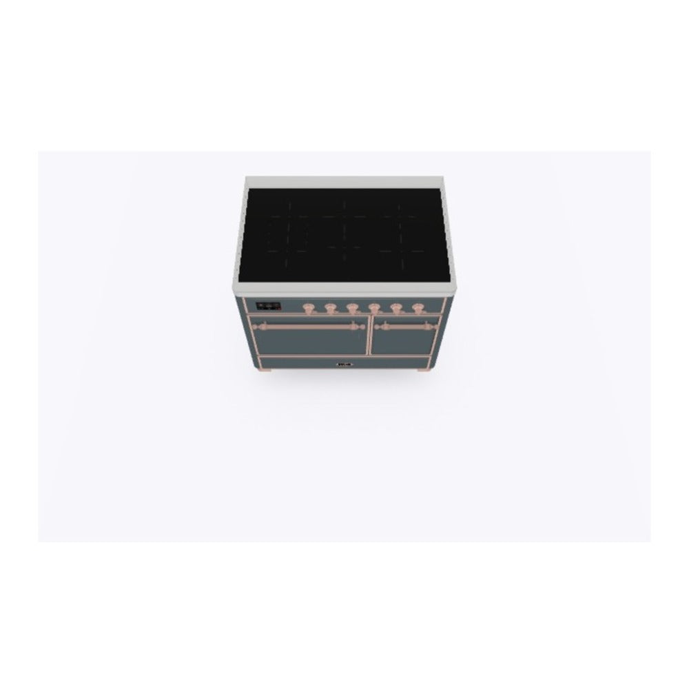 ILVE Majestic II 40 inch Solid Door Induction Range Copper Blue Grey