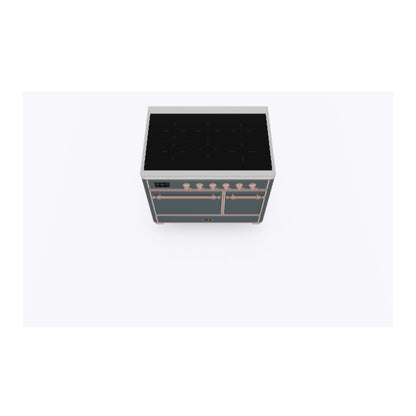 ILVE Majestic II 40 inch Solid Door Induction Range Copper Blue Grey