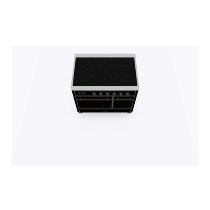 ILVE Majestic II 40 inch Solid Door Induction Range Burnished Glossy Black