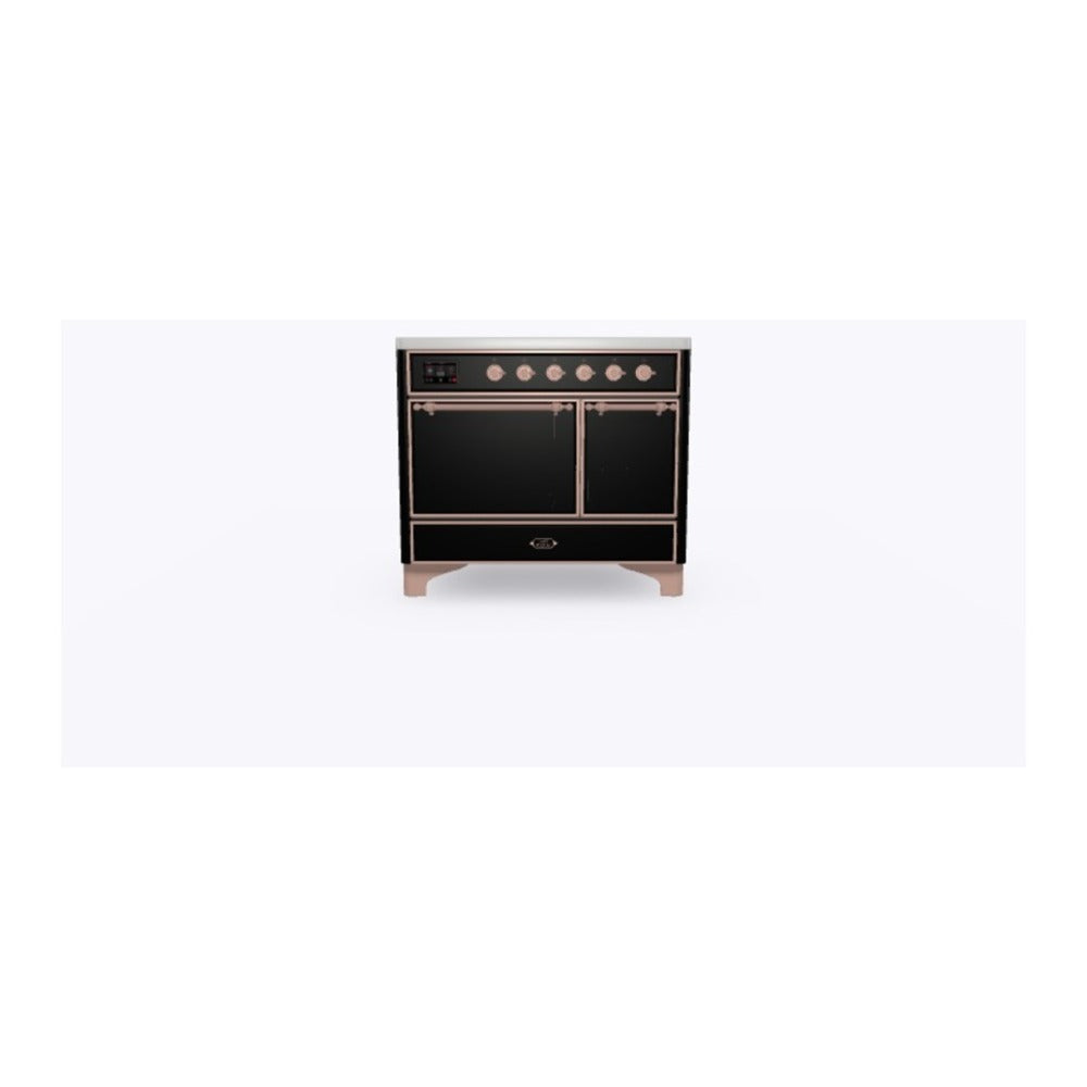 ILVE Majestic II 40 inch Solid Door Induction Range Copper Glossy Black
