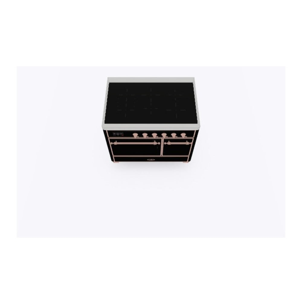 ILVE Majestic II 40 inch Solid Door Induction Range Copper Glossy Black