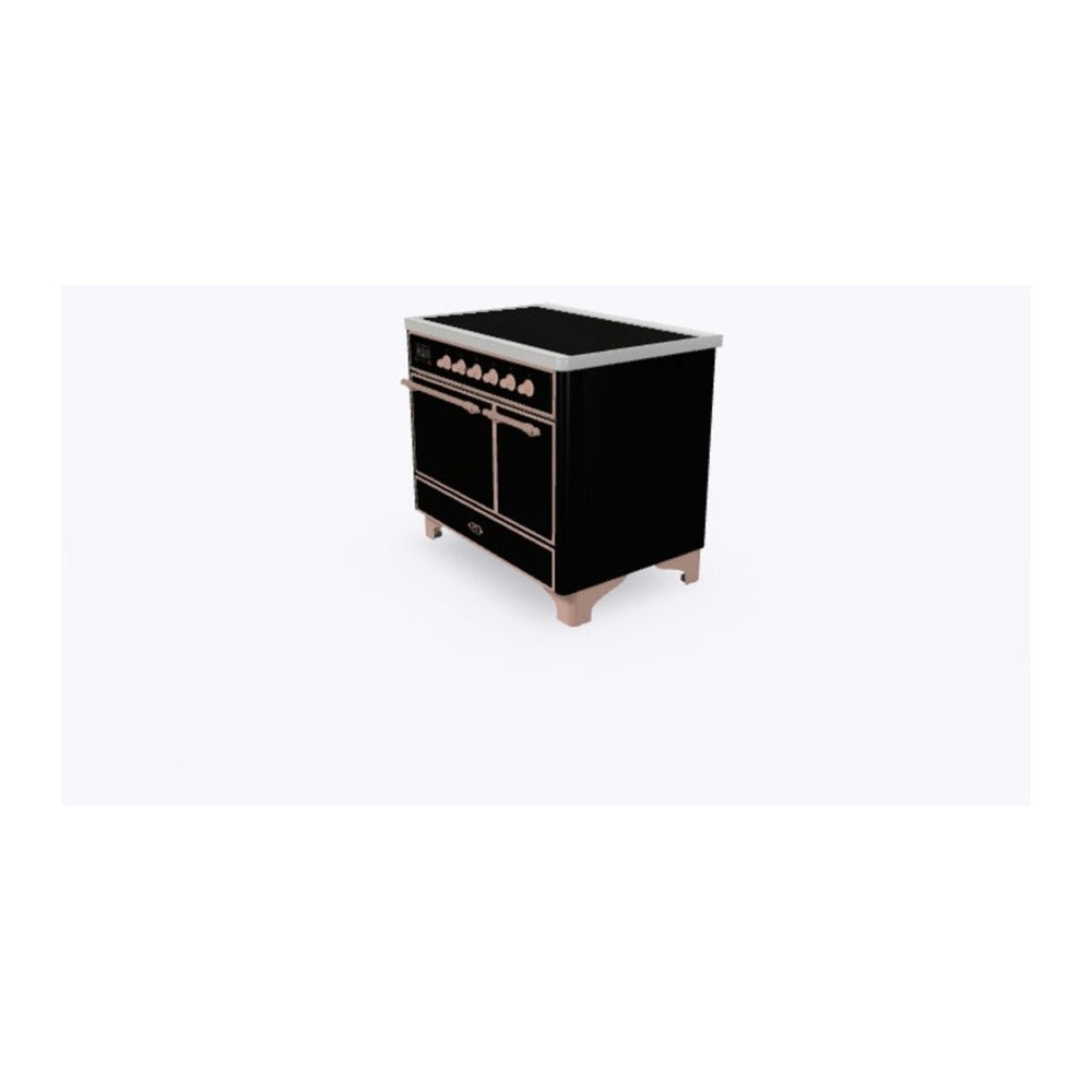 ILVE Majestic II 40 inch Solid Door Induction Range Copper Glossy Black