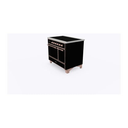 ILVE Majestic II 40 inch Solid Door Induction Range Copper Glossy Black