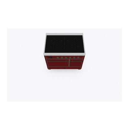 ILVE Majestic II 40 inch Solid Door Induction Range Burnished Burgundy