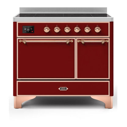 ILVE Majestic II 40 inch Solid Door Induction Range Copper Burgundy