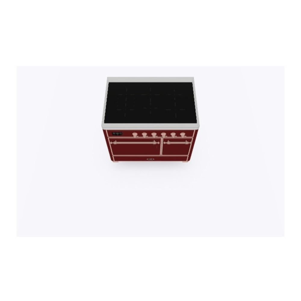 ILVE Majestic II 40 inch Solid Door Induction Range Copper Burgundy