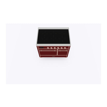 ILVE Majestic II 40 inch Solid Door Induction Range Copper Burgundy