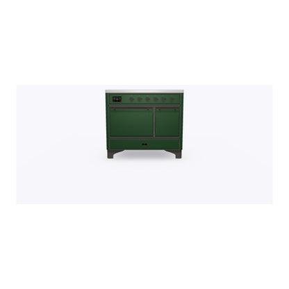ILVE Majestic II 40 inch Solid Door Induction Range Burnished Emerald Green