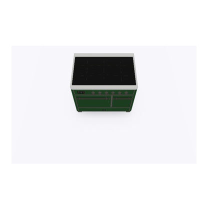 ILVE Majestic II 40 inch Solid Door Induction Range Burnished Emerald Green