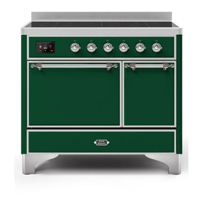 ILVE Majestic II 40 inch Solid Door Induction Range Chrome Emerald Green