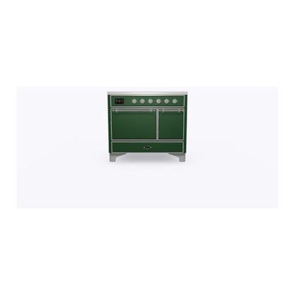 ILVE Majestic II 40 inch Solid Door Induction Range Chrome Emerald Green