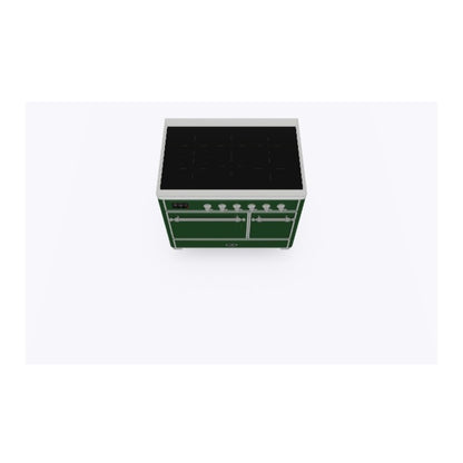 ILVE Majestic II 40 inch Solid Door Induction Range Chrome Emerald Green