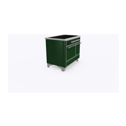ILVE Majestic II 40 inch Solid Door Induction Range Chrome Emerald Green