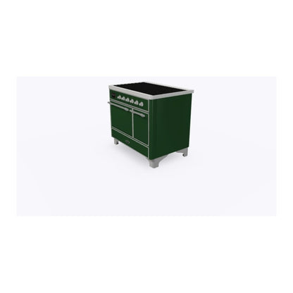 ILVE Majestic II 40 inch Solid Door Induction Range Chrome Emerald Green
