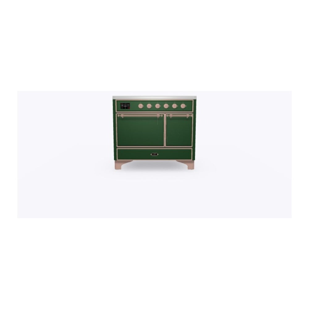 ILVE Majestic II 40 inch Solid Door Induction Range Copper Emerald Green