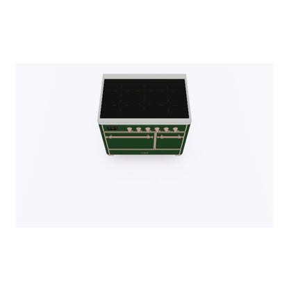 ILVE Majestic II 40 inch Solid Door Induction Range Copper Emerald Green