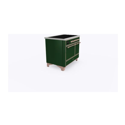 ILVE Majestic II 40 inch Solid Door Induction Range Copper Emerald Green