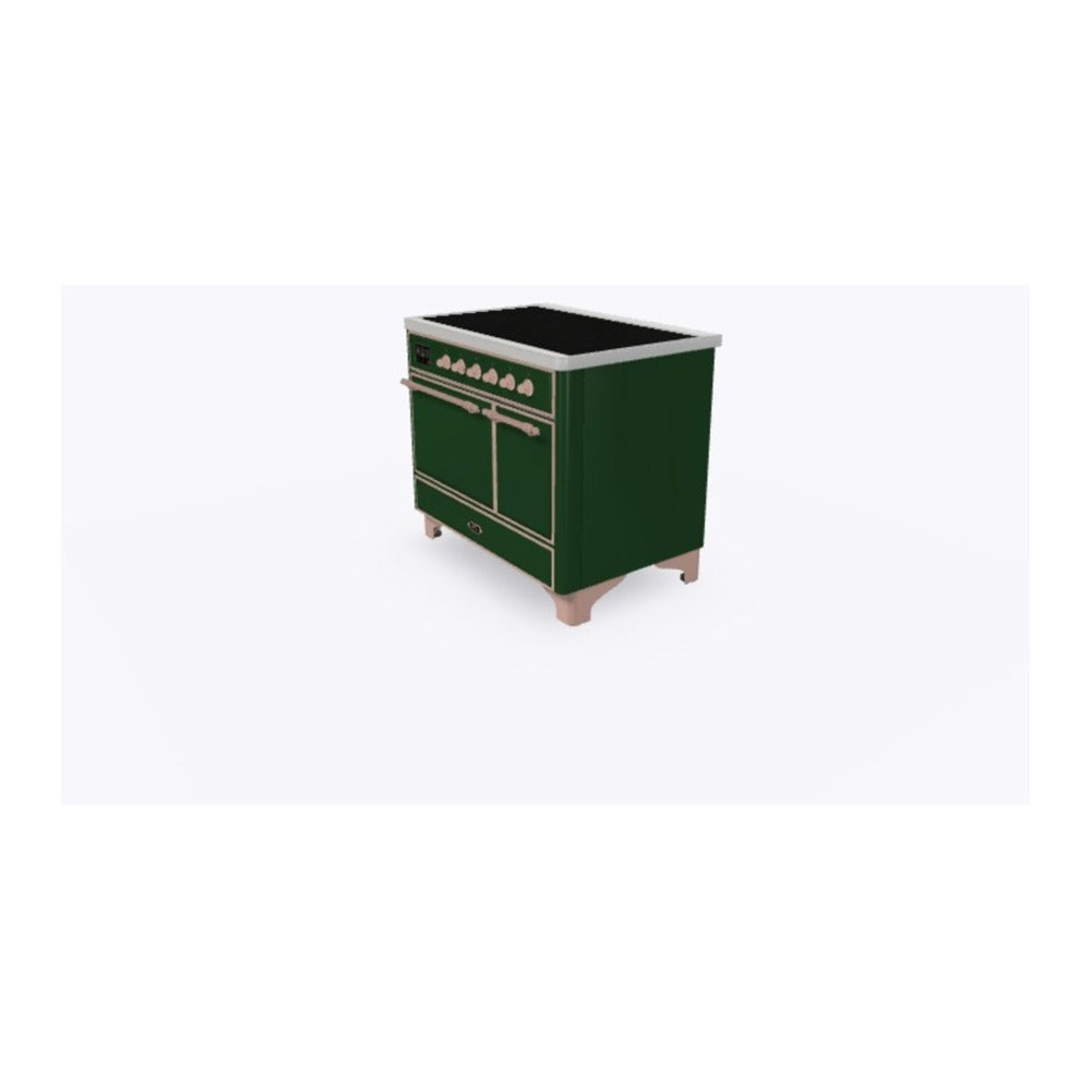 ILVE Majestic II 40 inch Solid Door Induction Range Copper Emerald Green