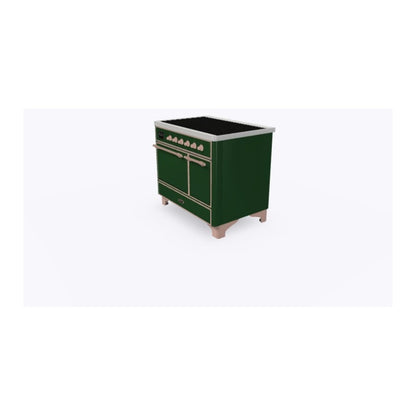 ILVE Majestic II 40 inch Solid Door Induction Range Copper Emerald Green