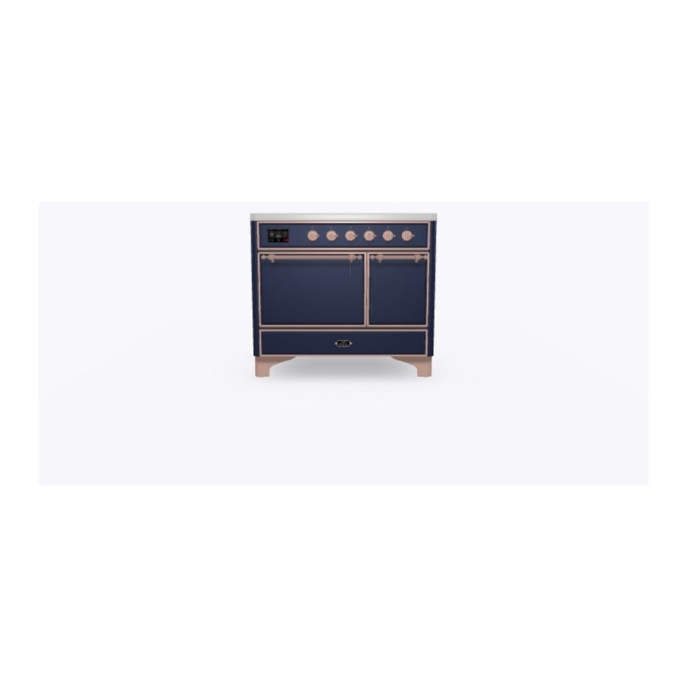 ILVE Majestic II 40 inch Solid Door Induction Range Copper Midnight Blue