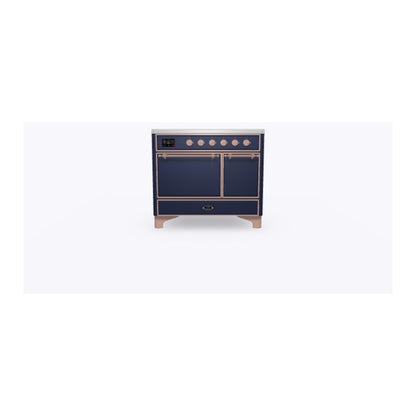 ILVE Majestic II 40 inch Solid Door Induction Range Copper Midnight Blue