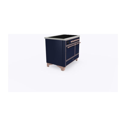 ILVE Majestic II 40 inch Solid Door Induction Range Copper Midnight Blue