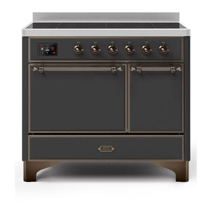 ILVE Majestic II 40 inch Solid Door Induction Range Burnished Graphite Matte
