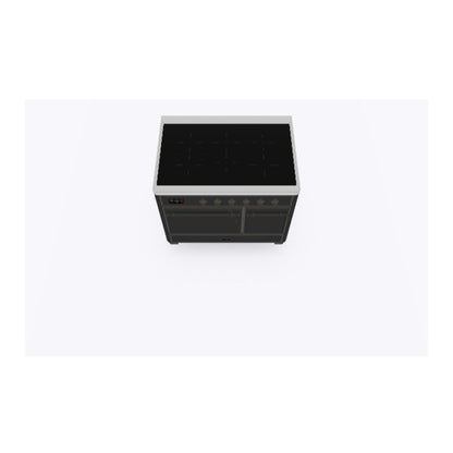 ILVE Majestic II 40 inch Solid Door Induction Range Burnished Graphite Matte