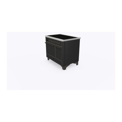 ILVE Majestic II 40 inch Solid Door Induction Range Burnished Graphite Matte