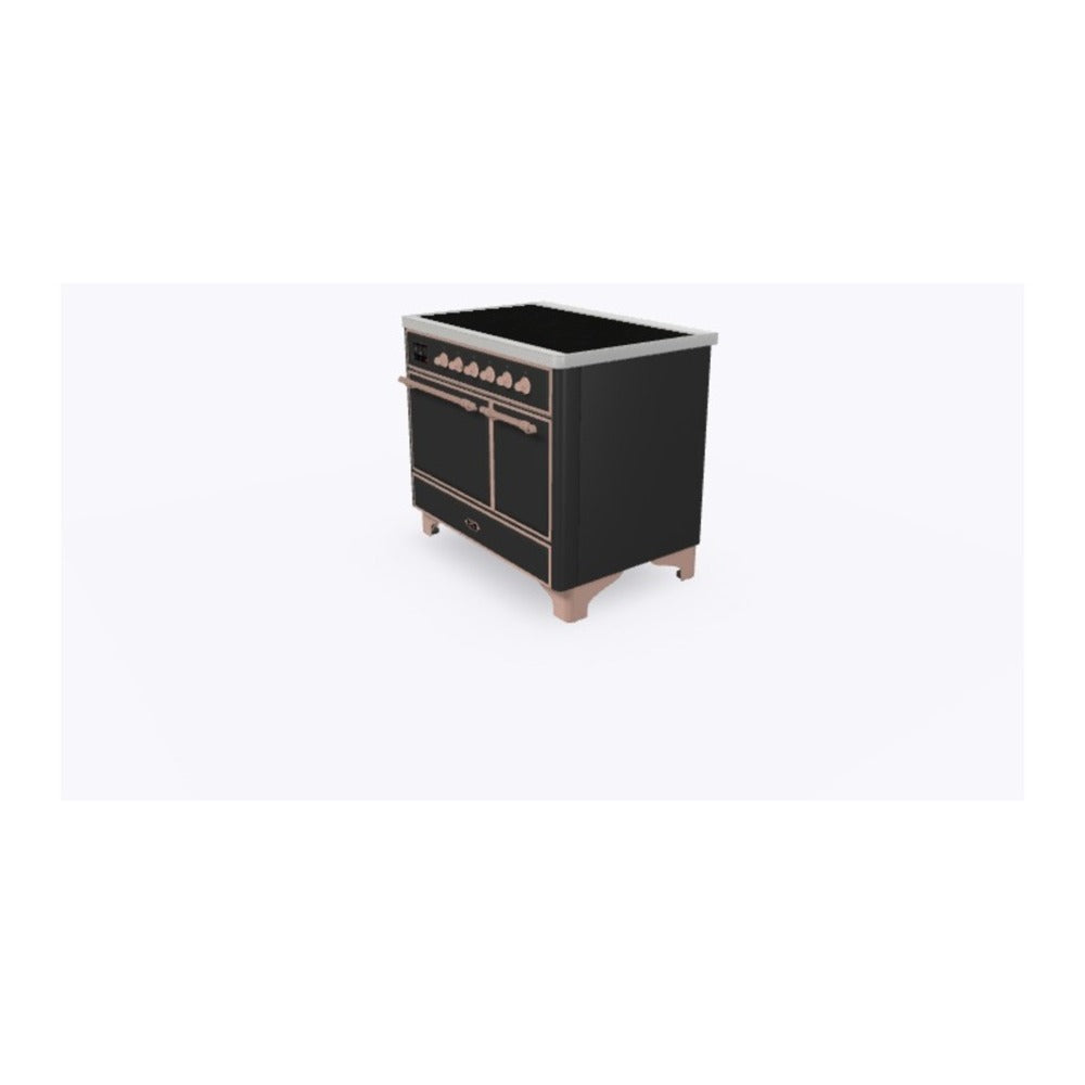ILVE Majestic II 40 inch Solid Door Induction Range Copper Graphite Matte