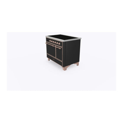 ILVE Majestic II 40 inch Solid Door Induction Range Copper Graphite Matte