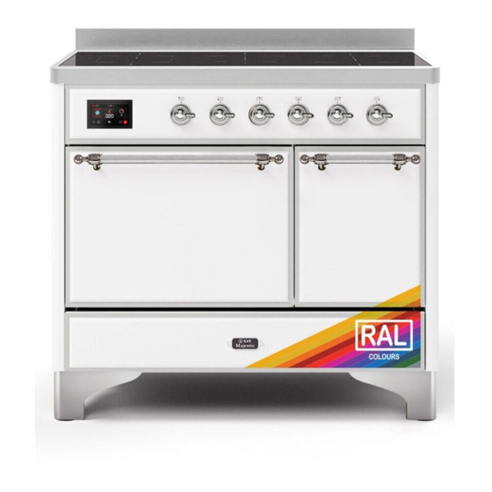 ILVE Majestic II 40 inch Solid Door Induction Range Chrome RAL