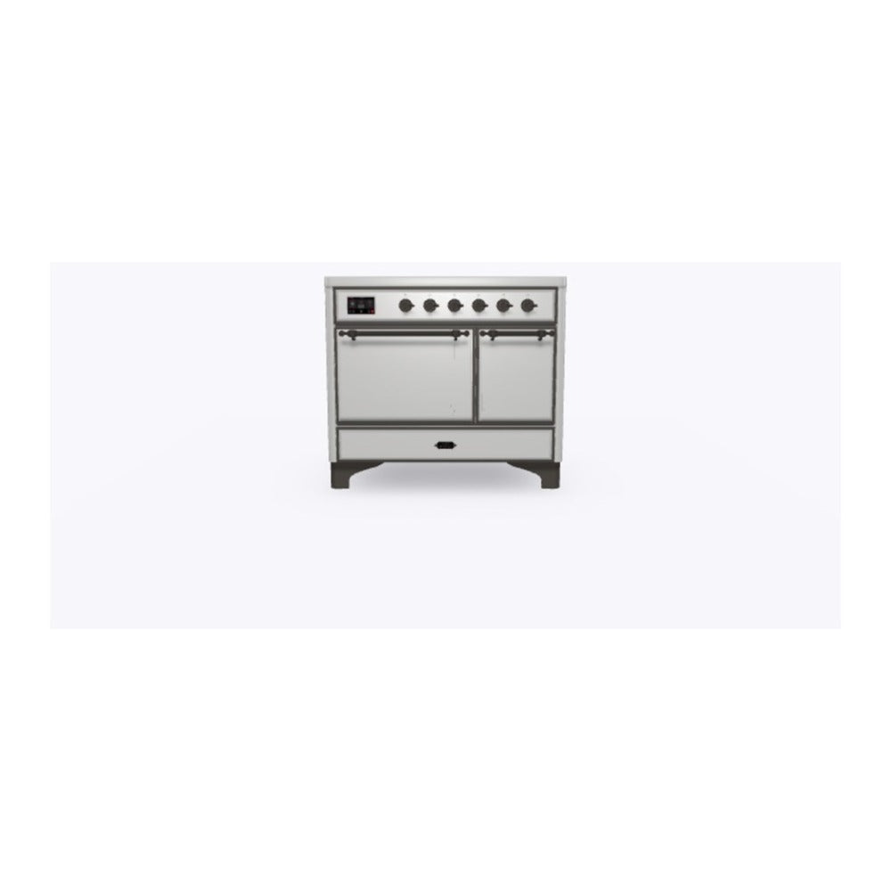 ILVE Majestic II 40 inch Solid Door Induction Range Burnished Stainless Steel