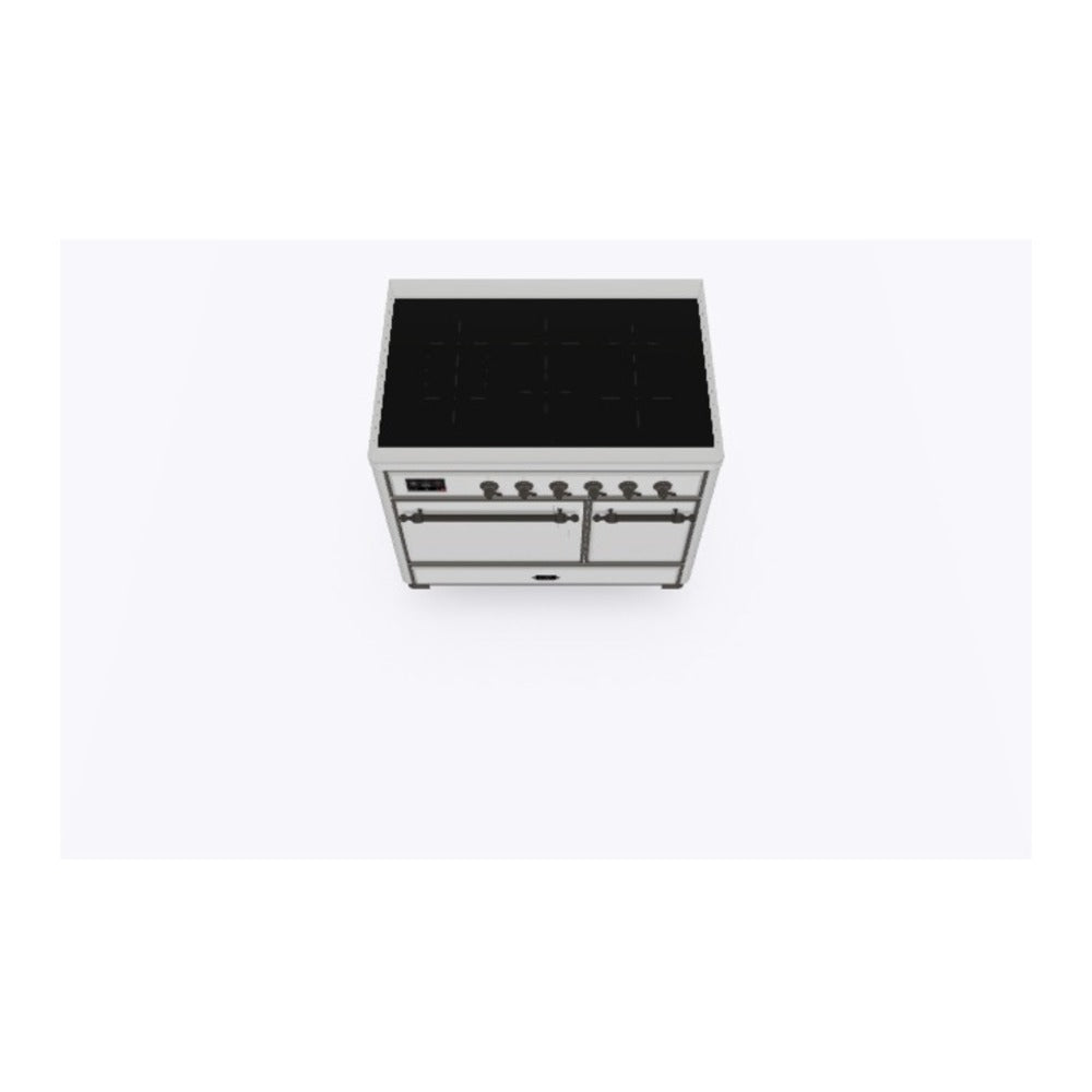 ILVE Majestic II 40 inch Solid Door Induction Range Burnished Stainless Steel