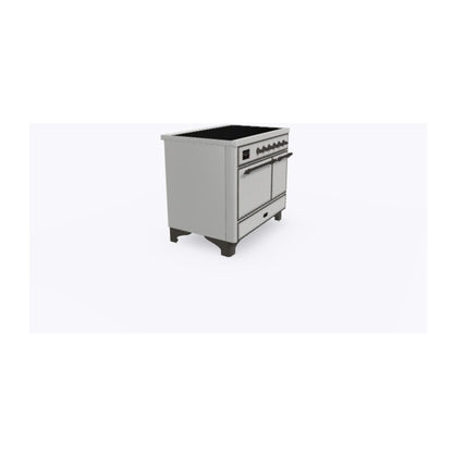 ILVE Majestic II 40 inch Solid Door Induction Range Burnished Stainless Steel