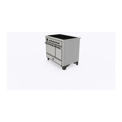 ILVE Majestic II 40 inch Solid Door Induction Range Burnished Stainless Steel