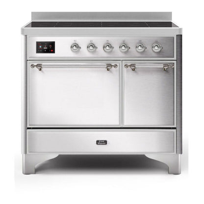 ILVE Majestic II 40 inch Solid Door Induction Range Chrome Stainless Steel