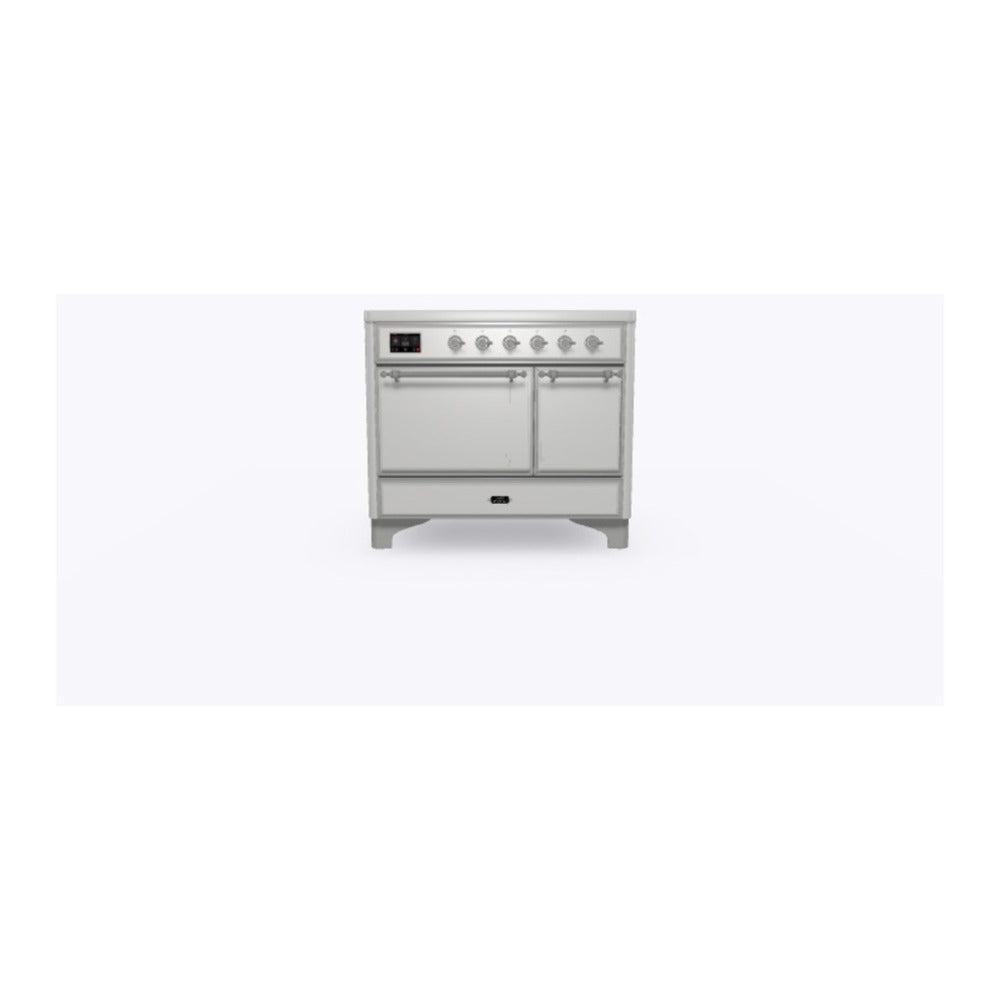 ILVE Majestic II 40 inch Solid Door Induction Range Chrome Stainless Steel
