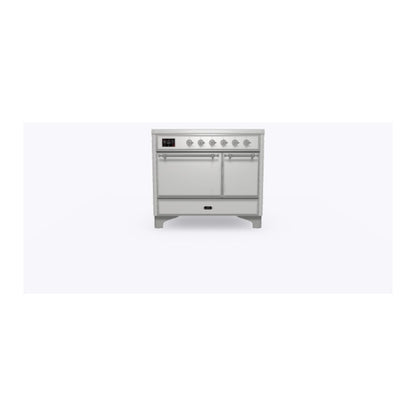 ILVE Majestic II 40 inch Solid Door Induction Range Chrome Stainless Steel