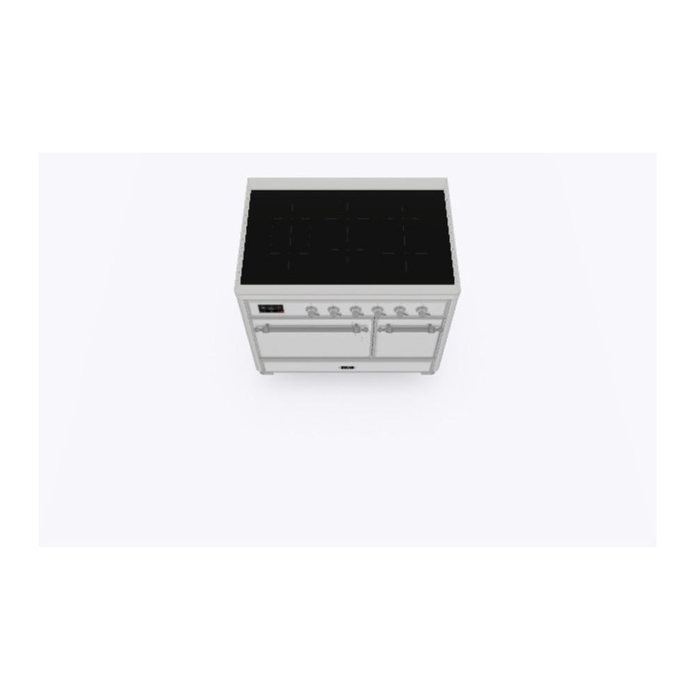 ILVE Majestic II 40 inch Solid Door Induction Range Chrome Stainless Steel