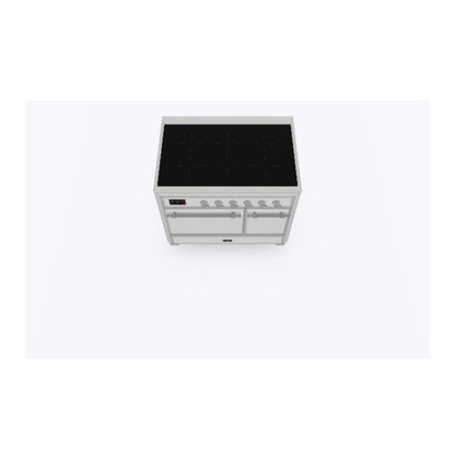 ILVE Majestic II 40 inch Solid Door Induction Range Chrome Stainless Steel