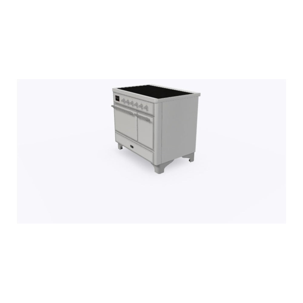 ILVE Majestic II 40 inch Solid Door Induction Range Chrome Stainless Steel
