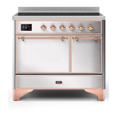 ILVE Majestic II 40 inch Solid Door Induction Range Copper Stainless Steel