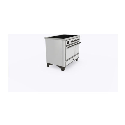 ILVE Majestic II 40 inch Solid Door Induction Range Burnished White