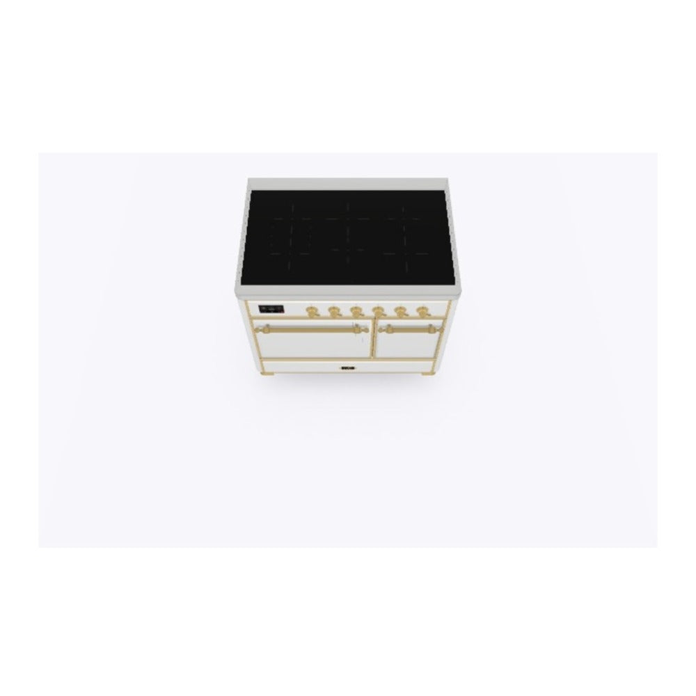 ILVE Majestic II 40 inch Solid Door Induction Range Brass White