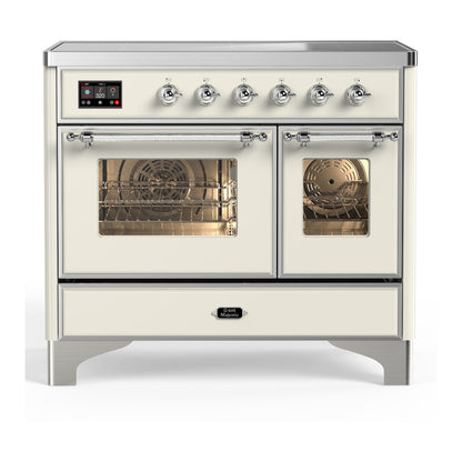 ILVE Majestic III 40" Antique White Induction Range with 6 Elements Triple Glass Door