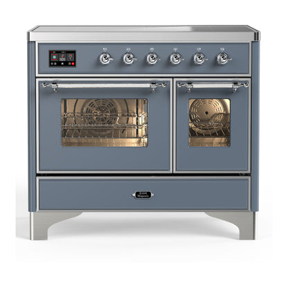 ILVE Majestic III 40" Blue Grey Induction Range with 6 Elements Triple Glass Door