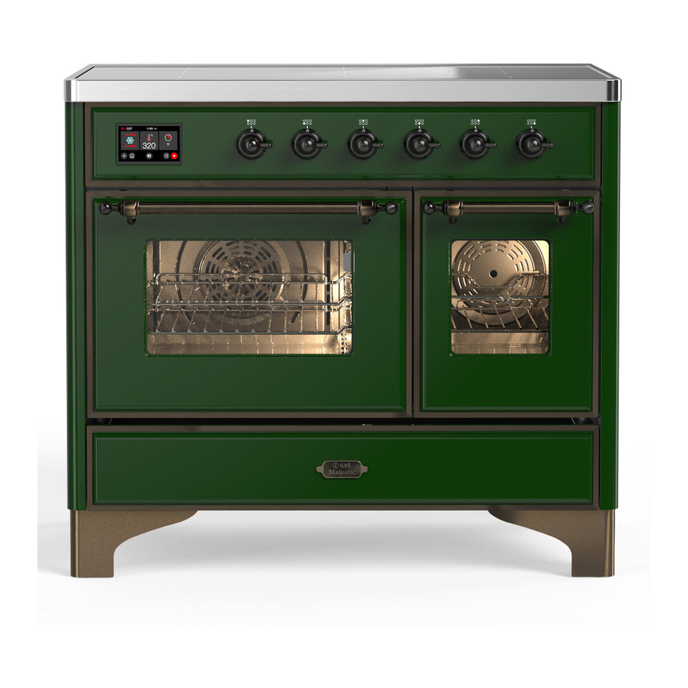 ILVE Majestic III 40" Emerald Green Induction Range with 6 Elements Triple Glass Door